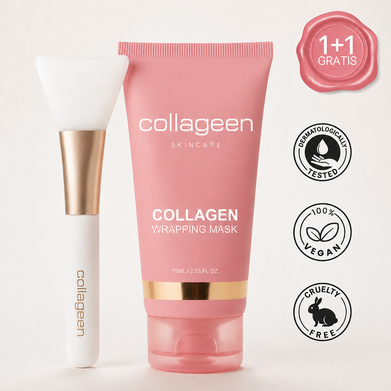 Bio-Collageen Masker + Kwast